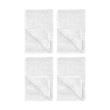 4PK Bambury Elvire 800gsm Soft Absorbent Cotton Bath Mat 48x78cm White