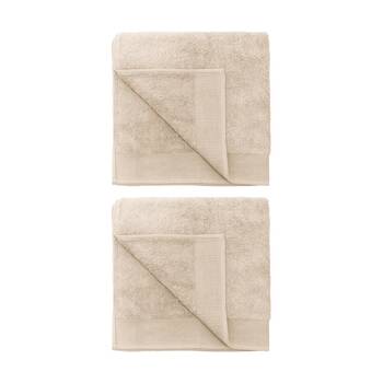 2PK Bambury Elvire 600gsm Soft Absorbent Cotton Bath Sheet 80x160cm Neutrals