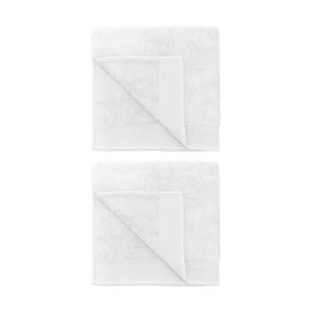 2PK Bambury Elvire 600gsm Soft Absorbent Cotton Bath Sheet 80x160cm White