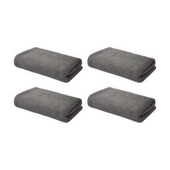 4PK Bambury Elvire 600gsm Soft Absorbent Cotton Bath Sheet 80x160cm Grey