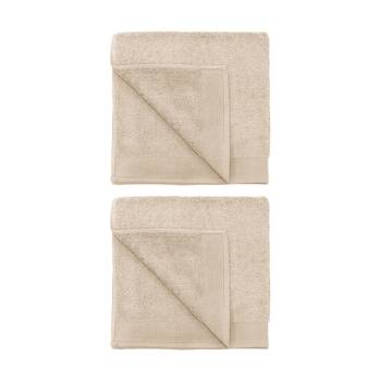 2PK Bambury Elvire 600gsm Soft Absorbent Cotton Bath Towel 68x137cm Neutrals