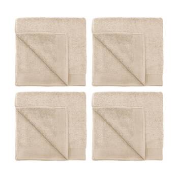 4PK Bambury Elvire 600gsm Soft Absorbent Cotton Bath Towel 68x137cm Neutrals