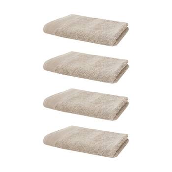 4PK Bambury Elvire 600gsm Soft Absorbent Cotton Hand Towel 40x60cm Neutrals