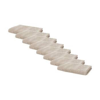 8PK Bambury Elvire 600gsm Soft Absorbent Cotton Hand Towel 40x60cm Neutrals