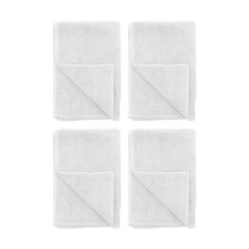 4PK Bambury Elvire 600gsm Soft Absorbent Cotton Hand Towel 40x60cm White