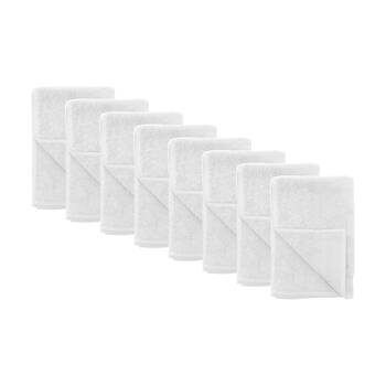 8PK Bambury Elvire 600gsm Soft Absorbent Cotton Hand Towel 40x60cm White