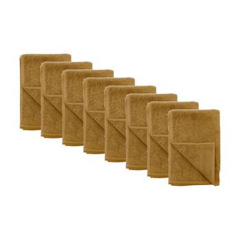 8PK Bambury Elvire 600gsm Soft Absorbent Cotton Hand Towel 40x60cm Brown