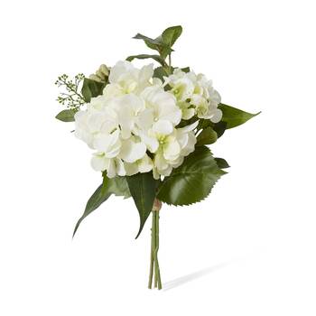 2PK E Style Hydrangea Sadie Bouquet White Artificial Flowers 20x20x30cm