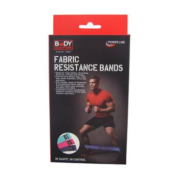 3pc Body Sculpture Fabric Fitness Resistance Bands W/ 3 Levels S/M/L