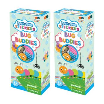 2x 12pc Buddy & Barney Bathtime Kids Bath Stickers Bug Buddies EVA Foam 12m+