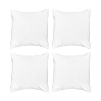 4PK Bambury Ogee Jacquard European Pillowcase White Home Bedding 65x65cm