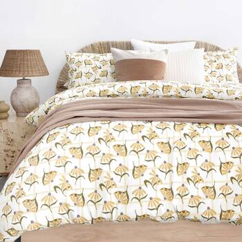 3pc Bambury Arlo Flannelette Quilt Cover Set 100 Percent Cotton