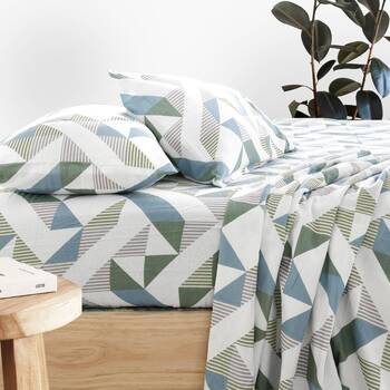 Bambury Onslow Flannelette Sheet Set 100 Percent Cotton Bedding