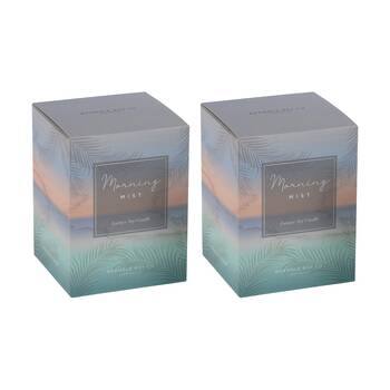 2PK Bramble Bay Ocean Morning Mist Soy Candle W/ Decorations Home Fragrance 300g
