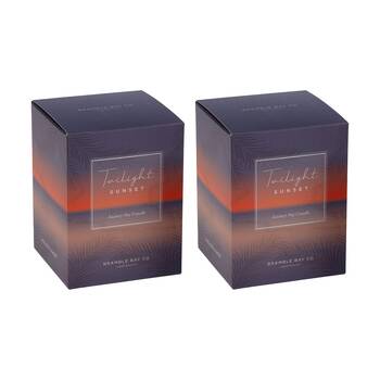 2PK Bramble Bay Ocean Twilight Sunset Candle W/ Decorations Home Fragrance 300g