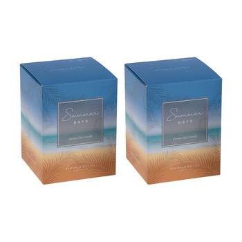 2PK Bramble Bay Ocean Summer Days Soy Candle W/ Decorations Home Fragrance 300g
