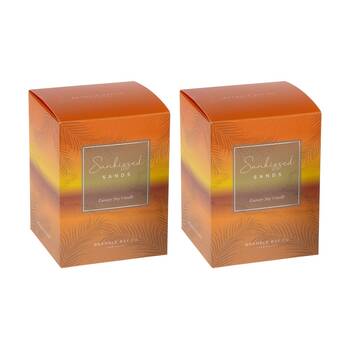 2PK Bramble Bay Ocean Sunkissed Sands Candle W/ Decorations Home Fragrance 300g