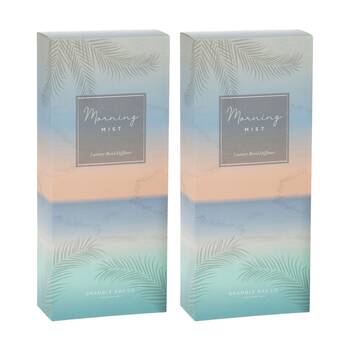 2PK Bramble Bay Ocean Morning Mist Glass Reed Diffuser Home Fragrance 150ml