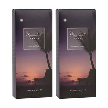 2PK Bramble Bay Ocean After Dark Moonlit Sands Glass Reed Diffuser 150ml