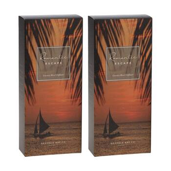 2PK Bramble Bay Ocean After Dark Romantic Escape Glass Reed Diffuser 150ml