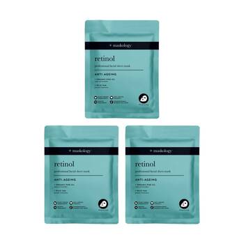 3PK Maskology Retinol Professional Facial Sheet Mask Anti-Ageing Formula