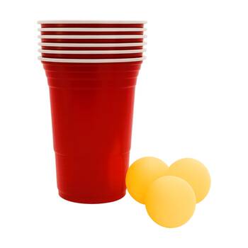48x 9pc Partyware Beer Pong Classic Party Game Set W/ Balls & Cups Red