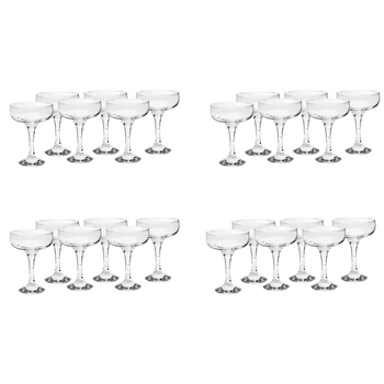 4x 6pc Art Craft Belize Coupe Cocktail Glass Set 235ml Elegant Drinkware