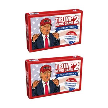 2x Bubblegum Stuff Trump News Game 2.0 Political Card Guessing Satire 8Y+