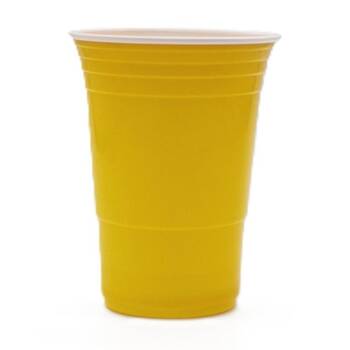 24x 50pc Partyware Durable Disposable American Cups Set 450ml Yellow