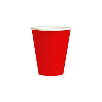 48x 30pc Partyware FSC Aqueous Paper Cups Set Disposable 30ml Red