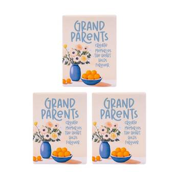 3PK Splosh Billie Grandparents Ceramic Magnet Blue Orange 6x8x0.5cm