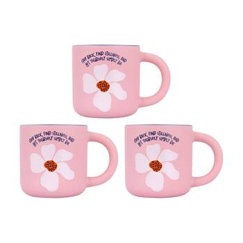 3PK Splosh Billie Simply Be Ceramic Mug Printed Dishwasher Safe Pink 350ml