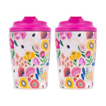 2PK Splosh Billie Insulated Coffee Cup Stainless Steel Spill 380ml