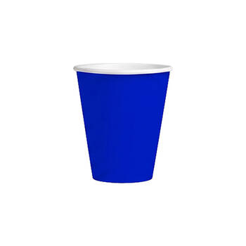 48x 30pc Partyware FSC PLA Paper Cups Set Disposable 30ml Blue