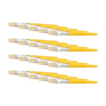20PK Educational Colours Jumbo Stubby Flat Paint Brush Art/Craft Supplies