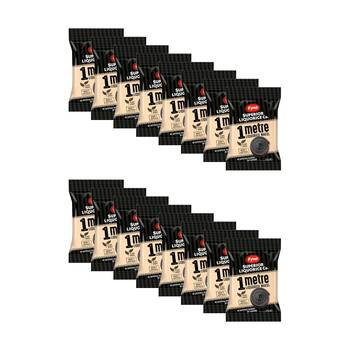 16PK Fyna Superior Liquorice Co 1m Black Wheel Plant Based Candy 120g