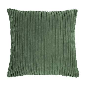 Bambury Channel Square Cushion Plush Throw Pillow Juniper 50x50cm