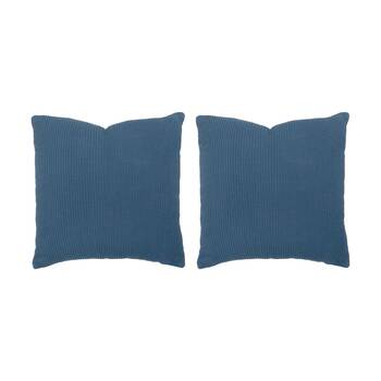 2PK Bambury Milo Waffle Weave Cotton Square Cushion Throw Pillow Ocean 50x50cm