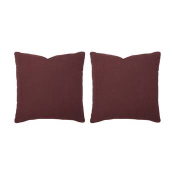 2PK Bambury Milo Waffle Weave Cotton Square Cushion Throw Pillow Sangria 50x50cm