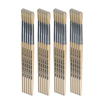 20PK Educational Colours Minor Bristle Paint Brush Art/Craft Supplies