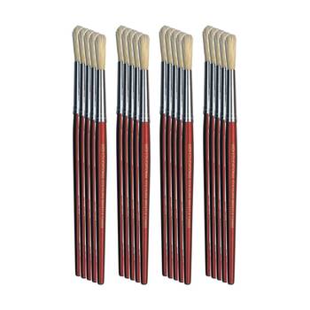 20PK Educational Colours Bristle Stubby Paint Brush Midi Art/Craft Supplies