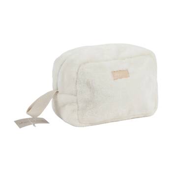 Bas Phillips Faux?Mink Polyester Cosmetic/Makeup/Toiletries Bag Vanilla 