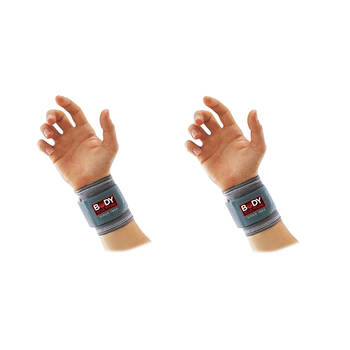 2PK Body Sculpture 4 Way Elastic Wrist Support W/ Adjustable Strap Large