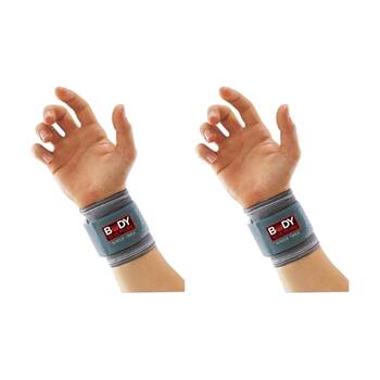 2PK Body Sculpture 4 Way Knit Elastic Wrist Support W/ Adjustable Strap XL