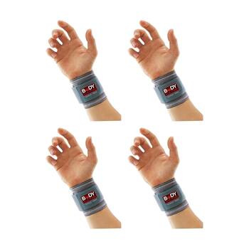 4PK Body Sculpture 4 Way Knit Elastic Wrist Support W/ Adjustable Strap XL