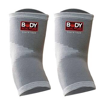 2PK Body Sculpture 4 Way Knit Elastic Elbow Support Comfort Strap Small