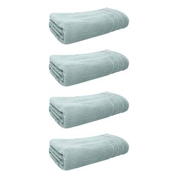 4x Bas Phillips Cairo Ribbed Towel Collection Cotton Bath Sheet 160cm Aqua Ice