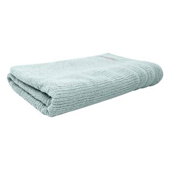 Bas Phillips Cairo Ribbed Collection Cotton Bath Towel 137x68cm Aqua Ice