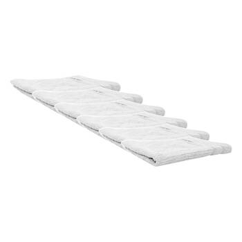 6x Bas Phillips Cairo Ribbed Collection Cotton Hand Towel 60x40cm White