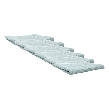 6x Bas Phillips Cairo Ribbed Collection Cotton Hand Towel 60x40cm Aqua Ice